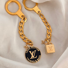 Load image into Gallery viewer, Authentic repurposed Louis Vuitton bag charm/ keychain - select style