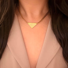 Load image into Gallery viewer, Authentic repurposed Prada 16” logo necklace - light cream