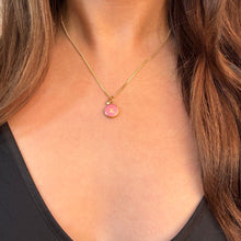 Load image into Gallery viewer, Authentic repurposed Louis Vuitton monogram necklace with crystal charm