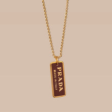 Load image into Gallery viewer, Authentic repurposed Prada necklace - brown small size
