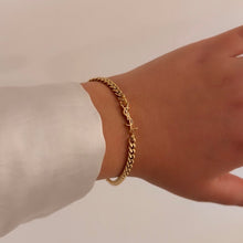Load image into Gallery viewer, Authentic repurposed YSL logo bracelet
