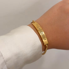 Load image into Gallery viewer, Authentic repurposed YSL logo bracelet
