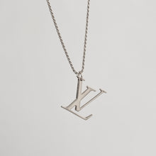Load image into Gallery viewer, Authentic repurposed Louis Vuitton logo necklace
