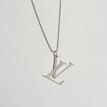 Load image into Gallery viewer, Authentic repurposed Louis Vuitton logo necklace
