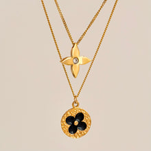 Load image into Gallery viewer, Authentic repurposed Louis Vuitton monogram set - two necklaces
