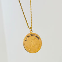 Load image into Gallery viewer, Authentic repurposed Louis Vuitton coin necklace
