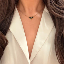 Load image into Gallery viewer, Authentic repurposed Prada mini logo necklace
