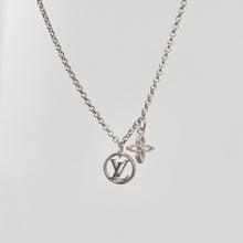 Load image into Gallery viewer, Authentic repurposed Louis Vuitton logo monogram necklace - silver
