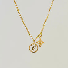 Load image into Gallery viewer, Authentic repurposed Louis Vuitton logo monogram necklace
