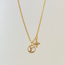 Load image into Gallery viewer, Authentic repurposed Louis Vuitton logo monogram necklace
