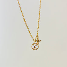 Load image into Gallery viewer, Authentic repurposed Louis Vuitton logo monogram necklace
