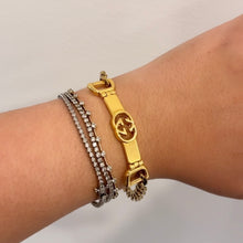 Load image into Gallery viewer, Authentic repurposed Gucci logo bracelet
