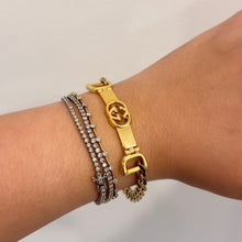 Load image into Gallery viewer, Authentic repurposed Gucci logo bracelet
