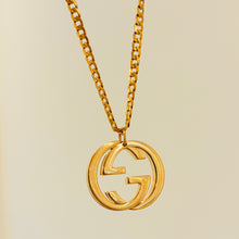 Load image into Gallery viewer, Authentic repurposed Gucci logo necklace
