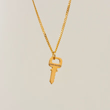 Load image into Gallery viewer, Authentic repurposed Louis Vuitton engraved key necklace
