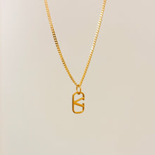 Load image into Gallery viewer, Authentic repurposed Valentino logo necklace
