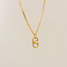 Load image into Gallery viewer, Authentic repurposed Valentino logo necklace
