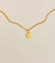 Load image into Gallery viewer, Authentic repurposed Gucci engraved star necklace
