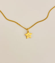 Load image into Gallery viewer, Authentic repurposed Gucci engraved star necklace
