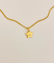 Load image into Gallery viewer, Authentic repurposed Gucci engraved star necklace
