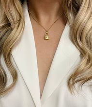 Load image into Gallery viewer, Authentic repurposed Louis Vuitton logo lock necklace - medium size
