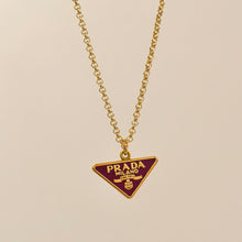 Load image into Gallery viewer, Authentic repurposed Prada logo necklace
