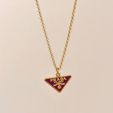 Load image into Gallery viewer, Authentic repurposed Prada logo necklace
