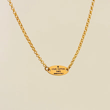 Load image into Gallery viewer, Authentic repurposed Louis Vuitton engraved necklace
