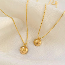 Load image into Gallery viewer, Authentic repurposed Louis Vuitton engraved necklace
