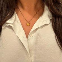 Load image into Gallery viewer, Authentic repurposed Louis Vuitton engraved necklace
