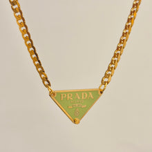 Load image into Gallery viewer, Authentic repurposed Prada 16” logo necklace

