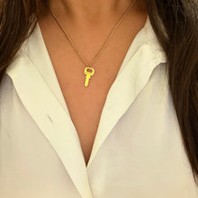 Load image into Gallery viewer, Authentic repurposed Louis Vuitton key necklace
