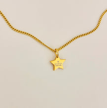 Load image into Gallery viewer, Authentic repurposed Gucci engraved star necklace
