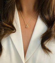 Load image into Gallery viewer, Authentic repurposed Fendi mini logo lock necklace
