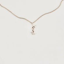 Load image into Gallery viewer, Authentic repurposed YSL necklace - small size silver
