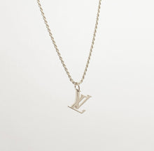 Load image into Gallery viewer, Louis Vuitton logo necklace - silver
