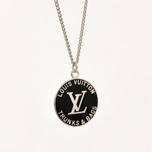 Load image into Gallery viewer, Authentic repurposed Louis Vuitton coin necklace - silver
