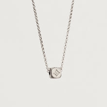 Load image into Gallery viewer, Authentic repurposed Louis Vuitton logo necklace - reversible 3 ways - silver
