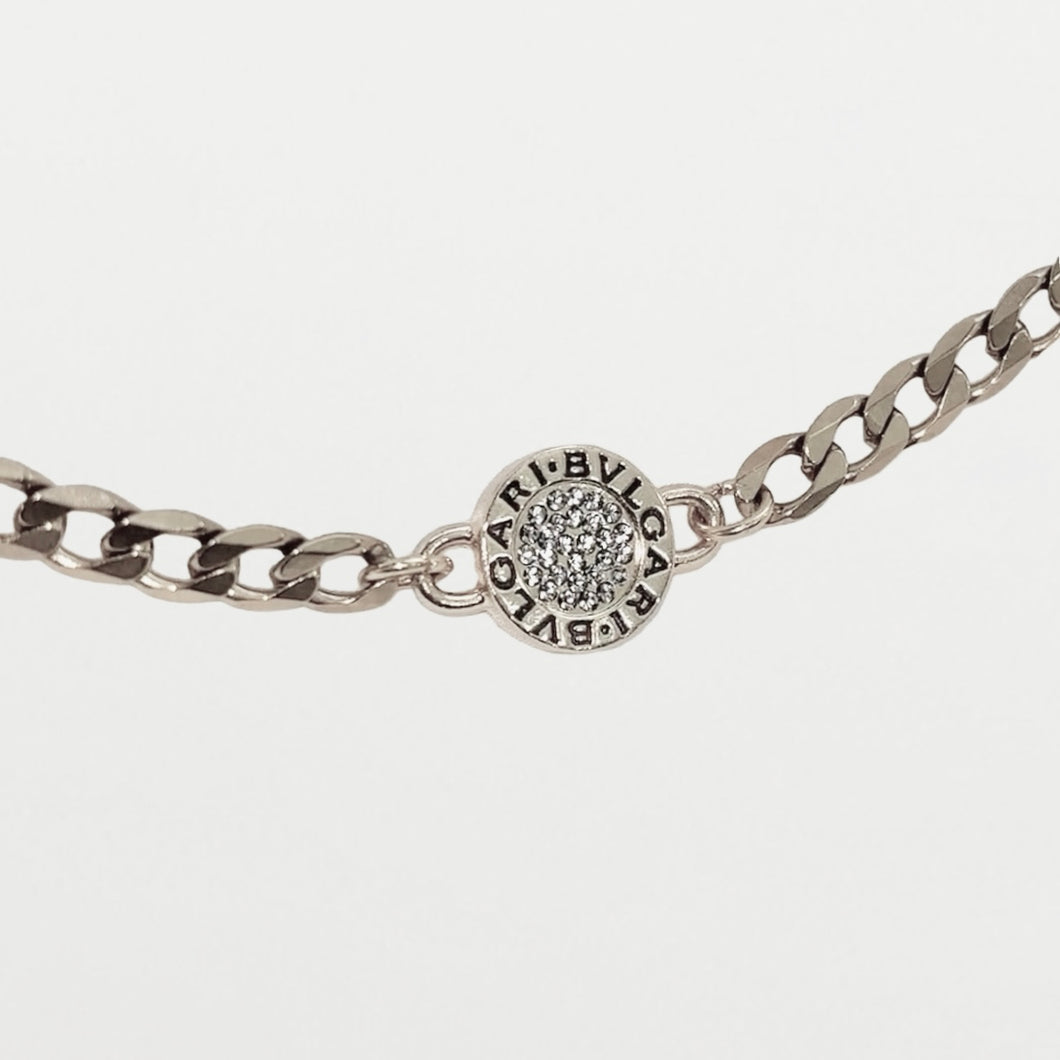 Authentic repurposed Bvlgari 16” necklace silver