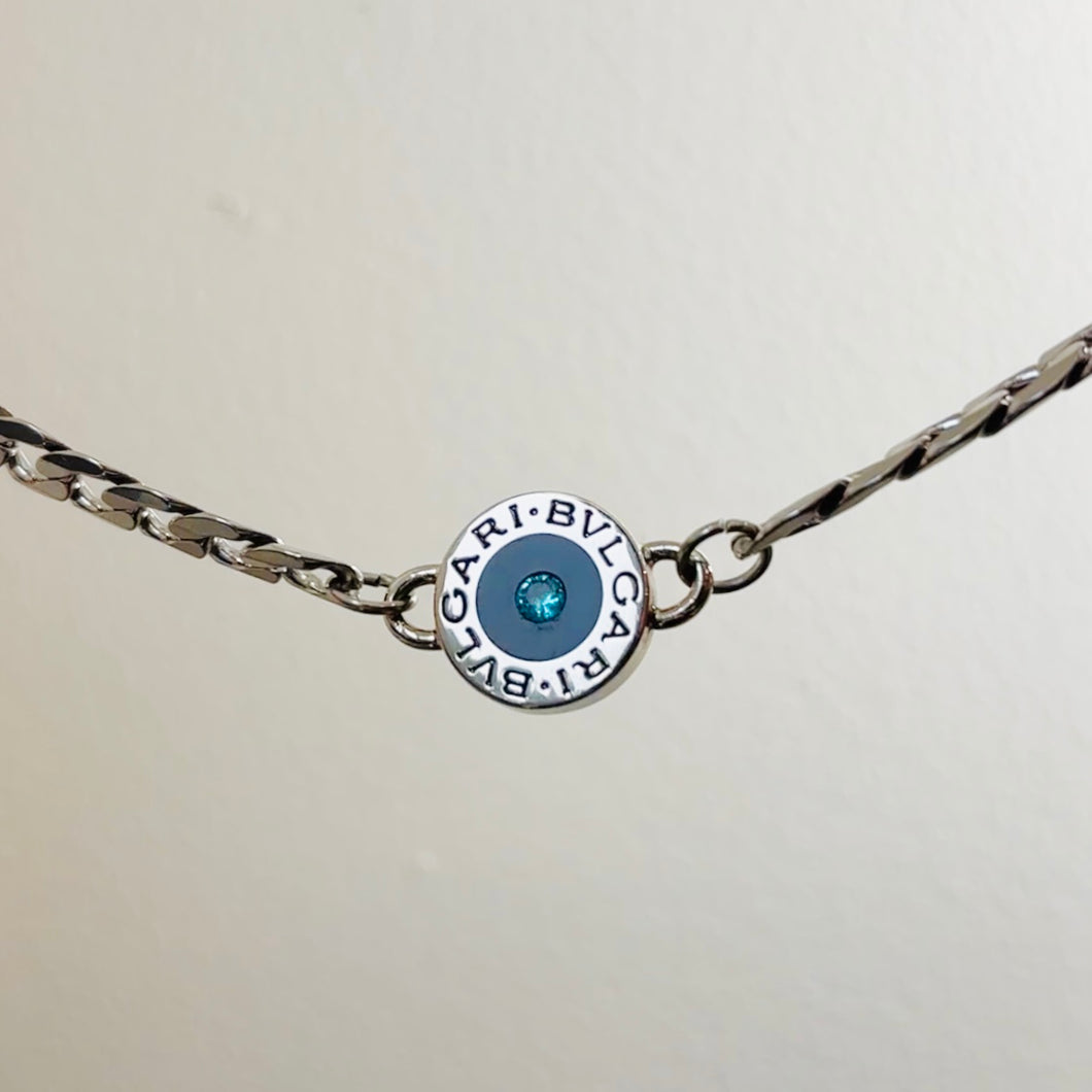Authentic repurposed Bvlgari 16” necklace silver