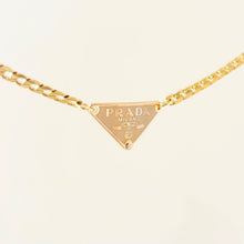 Load image into Gallery viewer, Authentic repurposed Prada 16” logo necklace
