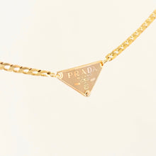 Load image into Gallery viewer, Authentic repurposed Prada 16” logo necklace
