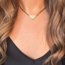 Load image into Gallery viewer, Authentic repurposed Prada 16” logo necklace
