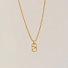 Load image into Gallery viewer, Authentic repurposed Valentino logo crystal necklace

