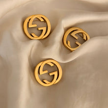 Load image into Gallery viewer, Authentic repurposed Gucci logo brooch
