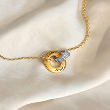 Load image into Gallery viewer, Authentic repurposed Cartier necklace - silver crystals
