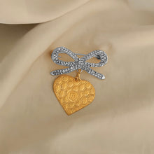 Load image into Gallery viewer, Authentic repurposed Dior brooch - silver crystal bow
