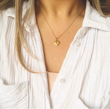 Load image into Gallery viewer, Louis Vuitton heart LV engraved necklace

