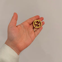 Load image into Gallery viewer, Authentic repurposed Gucci logo brooch

