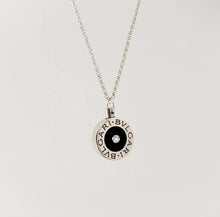 Load image into Gallery viewer, Authentic repurposed Bvlgari crystal necklace - silver
